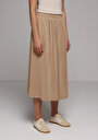 thumb-Afficher les détails de Jupe Beige Regular Fit Droit Supreme Mdi Femme