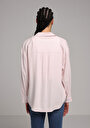 thumb-Afficher les détails de Chemise À Manches Longues Rose X Boyfriend Fit Droit Uni Femme