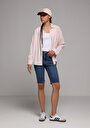 thumb-Afficher les détails de Chemise À Manches Longues Rose X Boyfriend Fit Droit Uni Femme