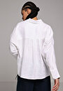 thumb-Afficher les détails de Chemise À Manches Longues Blanc Fashion Fit Droit Uni Femme