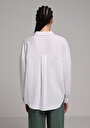 thumb-Afficher les détails de Chemise À Manches Longues Blanc Fashion Fit Rayé Uni Femme