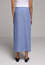 thumb-Afficher les détails de Jupe Bleu Midi Rayé Uni Maxi Femme