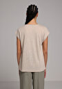 thumb-Afficher les détails de Blouse À Manches Courtes Beige Regular Fit Manches Courtes Femme