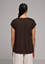 thumb-Afficher les détails de Blouse À Manches Courtes Marron Regular Fit Manches Courtes Femme