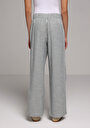 thumb-Afficher les détails de Pantalon Vert Wide Leg High Rise En Uni Regular Fit Femme