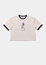 thumb-Afficher les détails de T-shirt À Manches Courtes Ecru Regular Fit Imprimé Femme