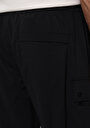 thumb-Afficher les détails de Pantalon Noir Lastikli Medium Rise En Nylon Slim Fit Homme