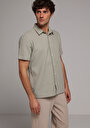 thumb-Afficher les détails de Chemise À Manches Courtes Vert Droit Regular Fit Homme