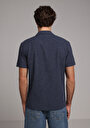 thumb-Afficher les détails de Chemise À Manches Courtes Bleu Jakarli Regular Fit Homme