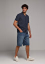 thumb-Afficher les détails de Chemise À Manches Courtes Bleu Jakarli Regular Fit Homme