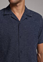 thumb-Afficher les détails de Chemise À Manches Courtes Bleu Jakarli Regular Fit Homme