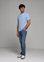 thumb-Afficher les détails de T-shirt À Manches Courtes Bleu Regular Fit Droit Homme