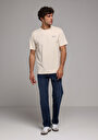 thumb-Afficher les détails de T-shirt À Manches Courtes Ecru Comfort Fit Droit Homme