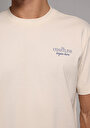 thumb-Afficher les détails de T-shirt À Manches Courtes Ecru Comfort Fit Droit Homme