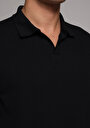 thumb-Afficher les détails de T-shirt Polo À Manches Courtes Noir Droit Regular Fit Homme