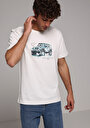 thumb-Afficher les détails de T-shirt À Manches Courtes Blanc Comfort Fit Droit Homme