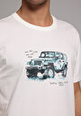 thumb-Afficher les détails de T-shirt À Manches Courtes Blanc Comfort Fit Droit Homme