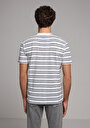thumb-Afficher les détails de T-shirt À Manches Courtes Bleu Regular Fit Rayé Homme