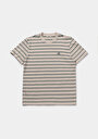 thumb-Afficher les détails de T-shirt À Manches Courtes Beige Regular Fit Rayé Homme
