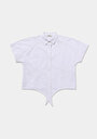 thumb-Afficher les détails de Chemise À Manches Courtes Blanc Brodé Fashion Fit Femme