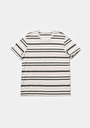 thumb-Afficher les détails de T-shirt À Manches Courtes Blanc Regular Fit Rayé Homme