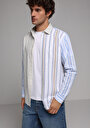 thumb-Afficher les détails de Chemise À Manches Longues Multicolou Relaxed Fit Rayé Sergé Homme