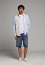 thumb-Afficher les détails de Chemise À Manches Longues Multicolou Relaxed Fit Rayé Sergé Homme