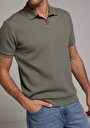 thumb-Afficher les détails de T-shirt Polo À Manches Courtes Kaki Droit Regular Fit Homme