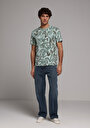 thumb-Afficher les détails de T-shirt À Manches Courtes Vert Regular Fit Imprimé Homme