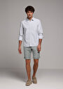 thumb-Afficher les détails de Chemise À Manches Longues  Regular Fit Rayé Sergé Homme