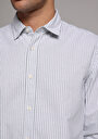 thumb-Afficher les détails de Chemise À Manches Longues  Regular Fit Rayé Sergé Homme