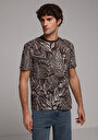 thumb-Afficher les détails de T-shirt À Manches Courtes Marron Regular Fit Imprimé Homme