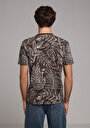thumb-Afficher les détails de T-shirt À Manches Courtes Marron Regular Fit Imprimé Homme