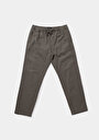 thumb-Afficher les détails de Pantalon Vert Straight Leg Medium Rise En Sergé Regular Fit Homme