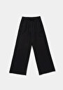 thumb-Afficher les détails de Pantalon Noir Wide Leg High Rise En Uni Regular Fit Femme