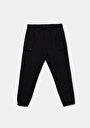 thumb-Afficher les détails de Pantalon Noir Lastikli Medium Rise En Nylon Slim Fit Homme