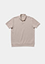 thumb-Afficher les détails de T-shirt Polo À Manches Courtes Beige Droit Regular Fit Homme