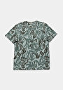 thumb-Afficher les détails de T-shirt À Manches Courtes Vert Regular Fit Imprimé Homme