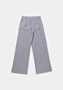 thumb-Afficher les détails de Pantalon Bleu Wide Leg Low Rise En Uni Regular Fit Femme
