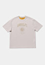 thumb-Afficher les détails de T-shirt À Manches Courtes Beige Oversize Fit Droit Homme