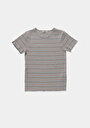 thumb-Afficher les détails de T-shirt À Manches Courtes Multicolou Slim Fit Rayé Femme
