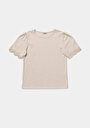 thumb-Afficher les détails de Blouse À Manches Courtes Ecru Regular Fit Manches Courtes Femme