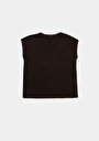 thumb-Afficher les détails de Blouse À Manches Courtes Marron Regular Fit Manches Courtes Femme