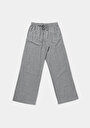 thumb-Afficher les détails de Pantalon Vert Wide Leg High Rise En Uni Regular Fit Femme