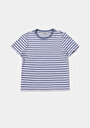 thumb-Afficher les détails de T-shirt À Manches Courtes Bleu Regular Fit Rayé Femme