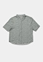 thumb-Afficher les détails de Chemise À Manches Courtes Vert Imprimé Fashion Fit Femme