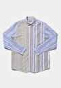 thumb-Afficher les détails de Chemise À Manches Longues Multicolou Relaxed Fit Rayé Sergé Homme