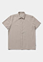 thumb-Afficher les détails de Chemise À Manches Courtes Beige Droit Regular Fit Homme