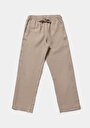 thumb-Afficher les détails de Pantalon Beige Straight Leg High Rise En Uni Regular Fit Femme