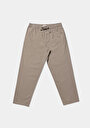thumb-Afficher les détails de Pantalon Beige Straight Leg Medium Rise En Sergé Regular Fit Homme